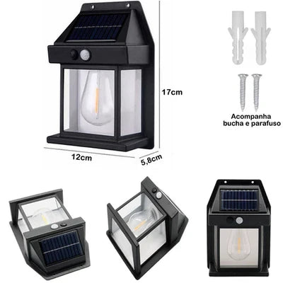 Luminária Solar com Sensor de Movimento – Ilumine com Estilo e Sustentabilidade!