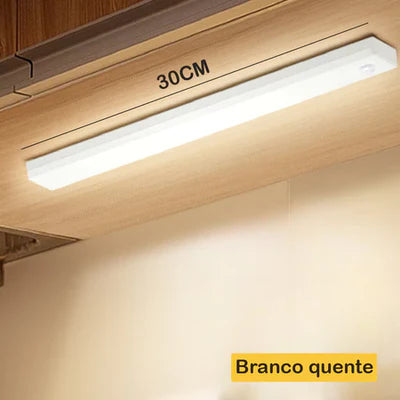 Luminária LED Barra com Sensor de Movimento - Recarregável e Fácil Instalação