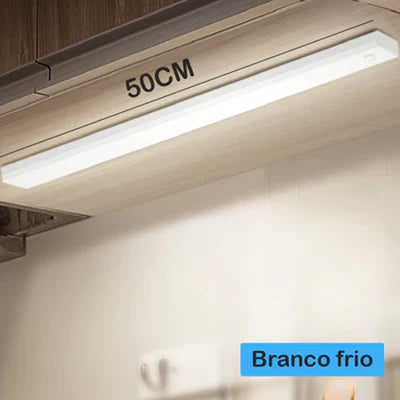Luminária LED Barra com Sensor de Movimento - Recarregável e Fácil Instalação